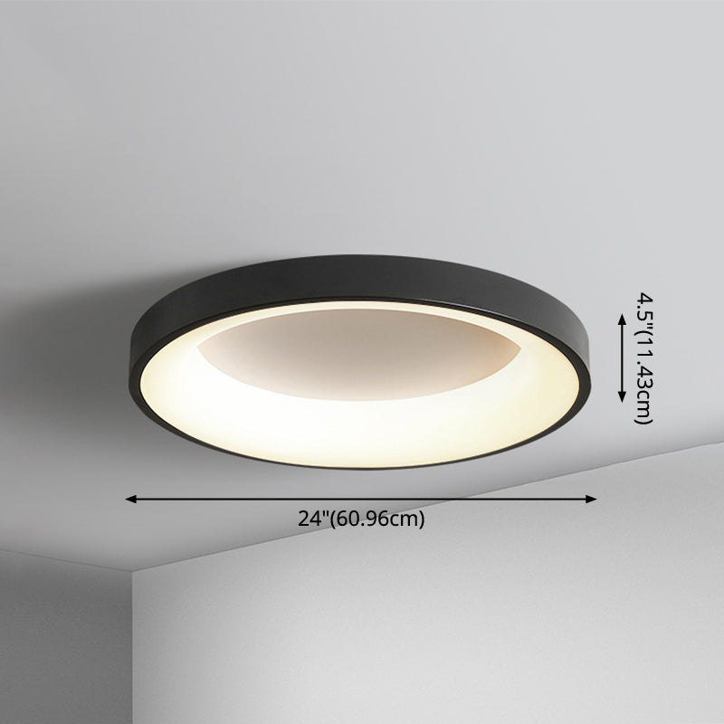 Metal Circular Flush Mount Ceiling Lamp