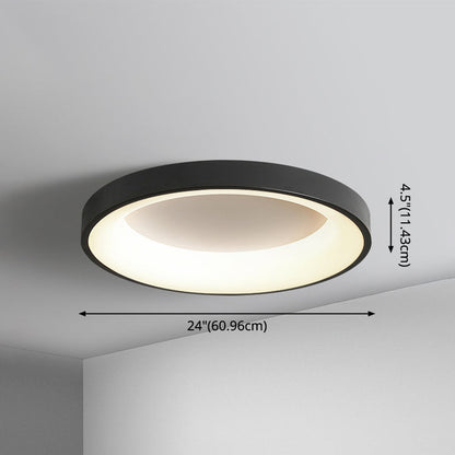 Metal Circular Flush Mount Ceiling Lamp