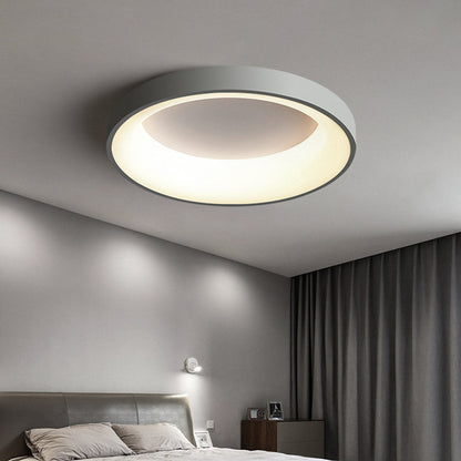 Metal Circular Flush Mount Ceiling Lamp