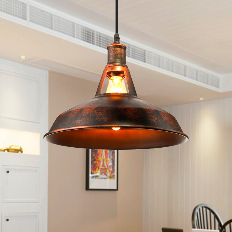 Metal Rust Pendant Light Fixture