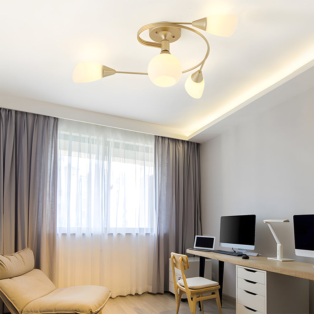 Modern Creative Semi Flush Mount Ceiling Light