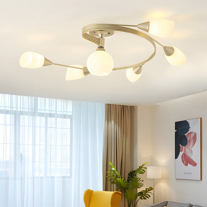 Modern Creative Semi Flush Mount Ceiling Light