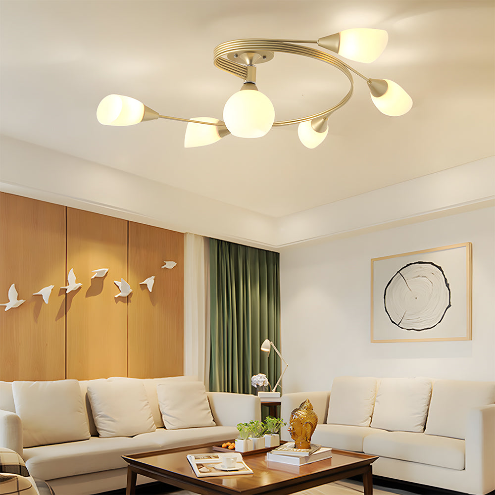 Modern Creative Semi Flush Mount Ceiling Light