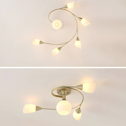 Modern Creative Semi Flush Mount Ceiling Light