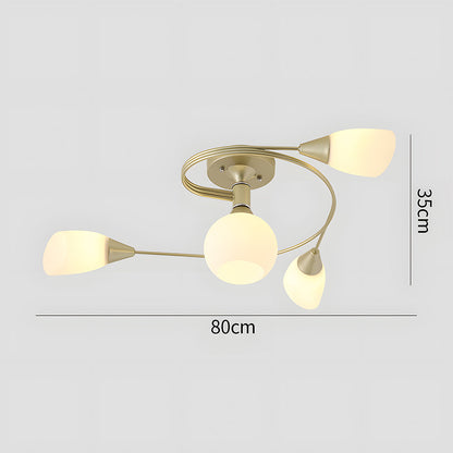Modern Creative Semi Flush Mount Ceiling Light