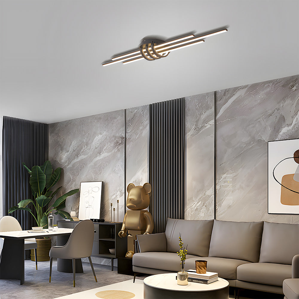 Modern Design Lines Aluminum Ceiling Lamp