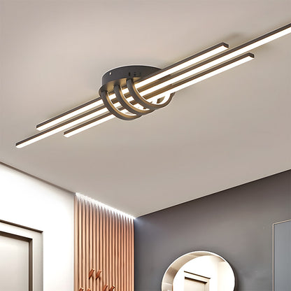 Modern Design Lines Aluminum Ceiling Lamp