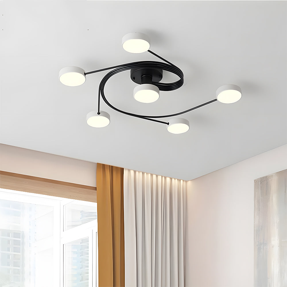 Modern Flush Mount Chandelier