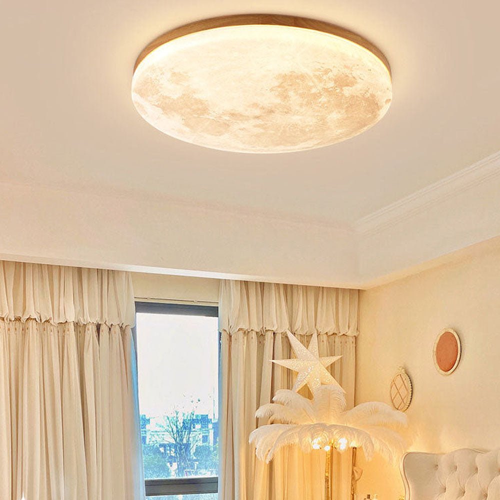Variant image for Simple Minimalist Moon Round LED Ceiling Light | Flush Mount Ceiling Light | LED Ceiling Lights | Ceiling Light Fixture | Modern Ceiling Light – Emeglin-7