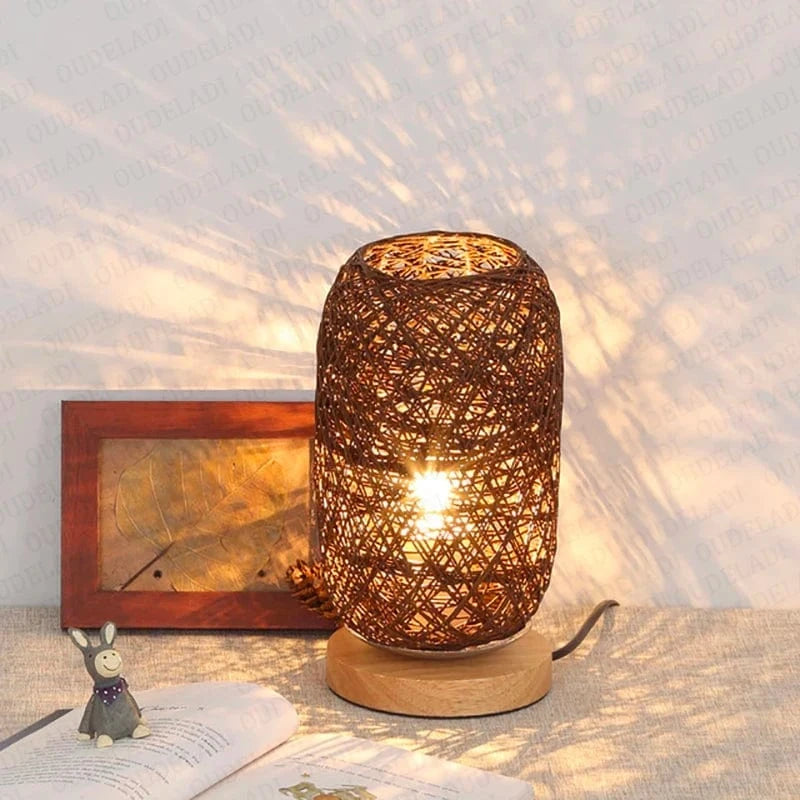 Rattan Twine Ball Table Lamp