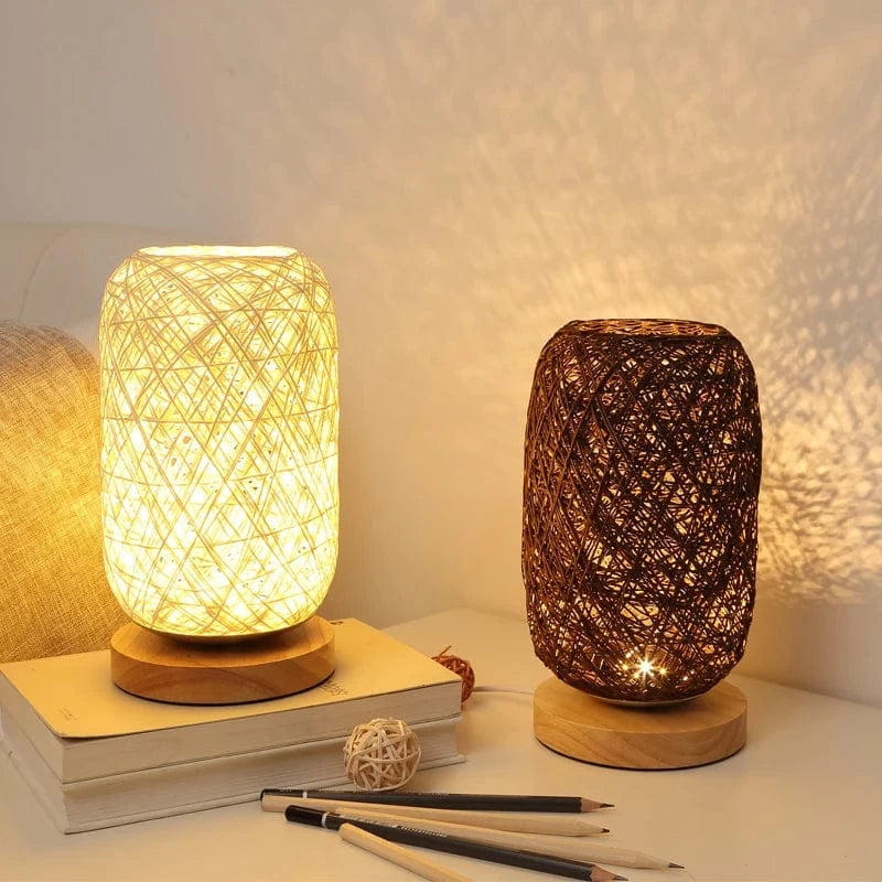 Rattan Twine Ball Table Lamp