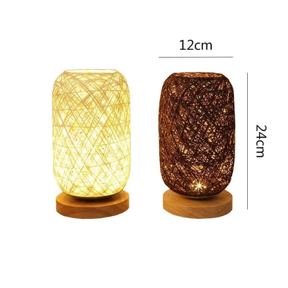 Rattan Twine Ball Table Lamp