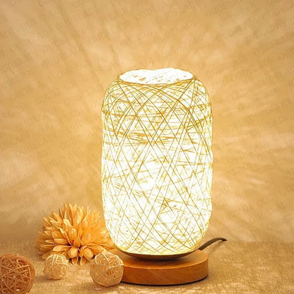 Rattan Twine Ball Table Lamp