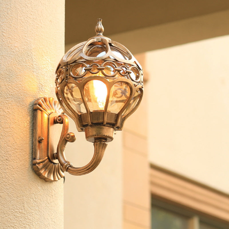Retro Globe Outdoor Wall Light