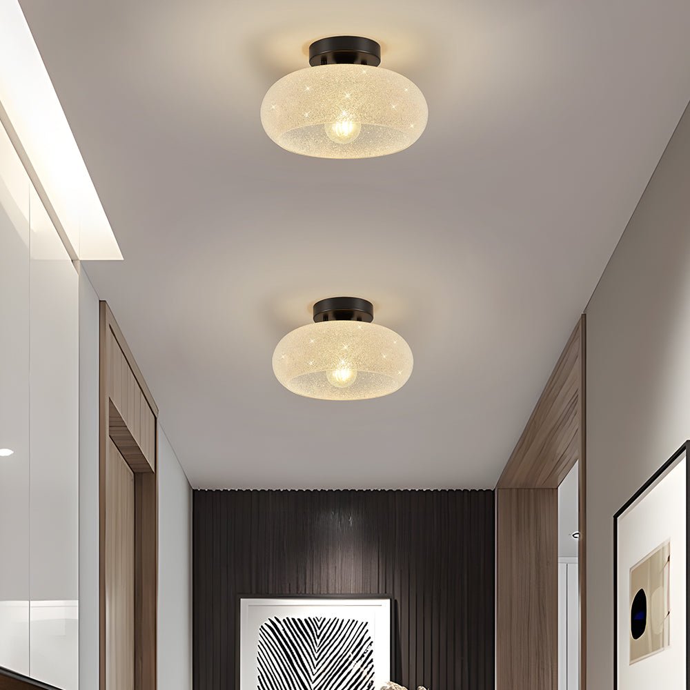 Modern Round Glass Ceiling Light