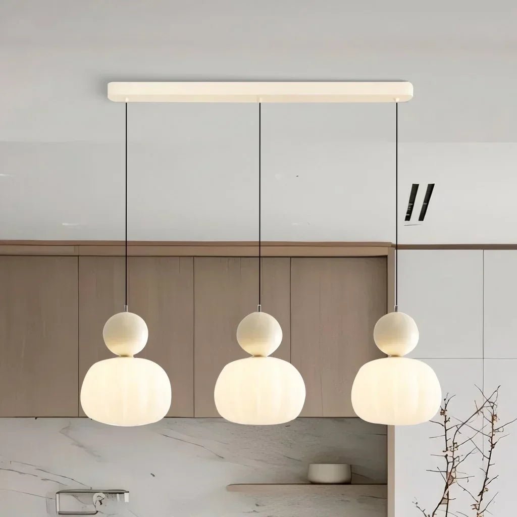 Variant image for Scout Cream Art Deco Pendant Light | Kitchen Pendant Lighting | Glass Pendant Lights | Ceiling Light Fixture | Pendant – Emeglin-5
