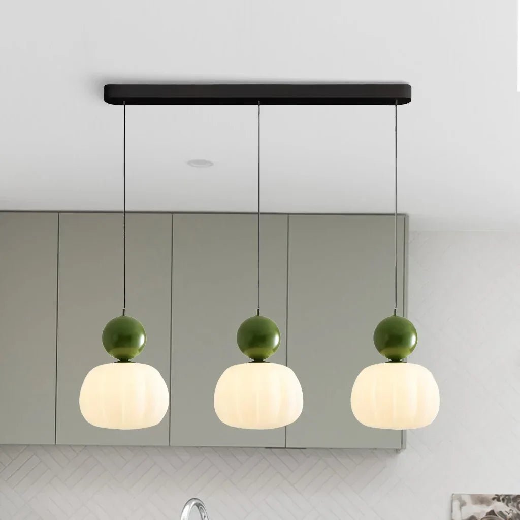 Variant image for Scout Cream Art Deco Pendant Light | Kitchen Pendant Lighting | Glass Pendant Lights | Ceiling Light Fixture | Pendant – Emeglin-6