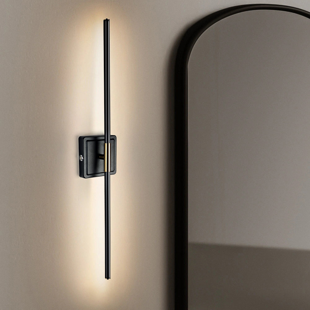 Set of 2 Industrial Black Iron LED Wall Lights s