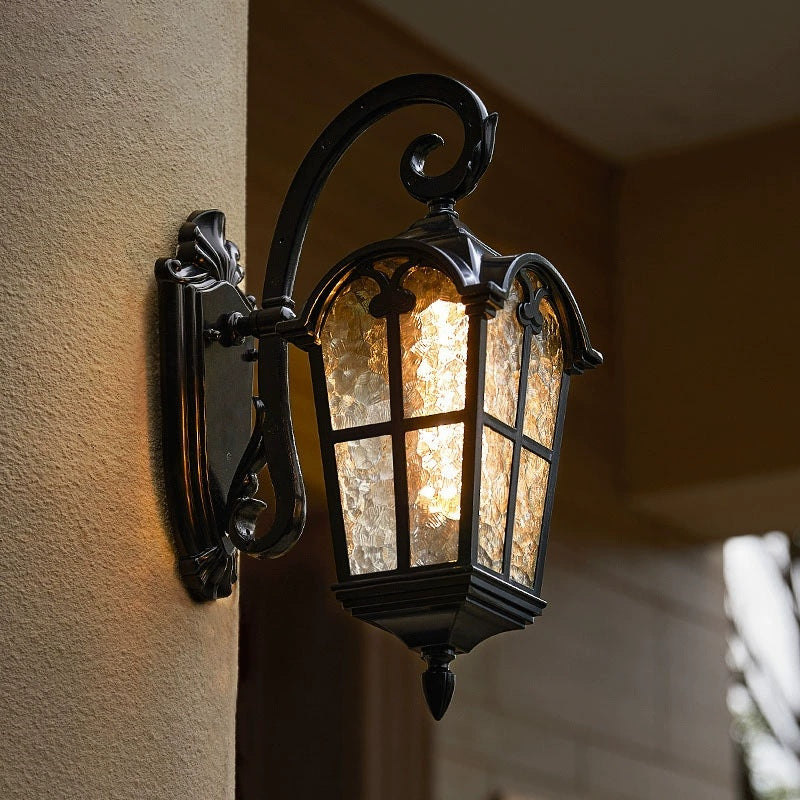 Solar Rustic Ancient Roman Cross Outdoor Wall Light