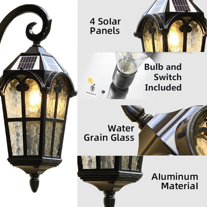 Solar Rustic Ancient Roman Cross Outdoor Wall Light
