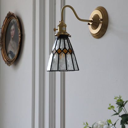 Vintage Glass Wall Sconce Light