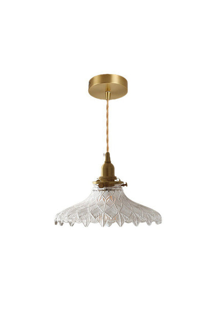 Vintage Textured Glass Pendant Light