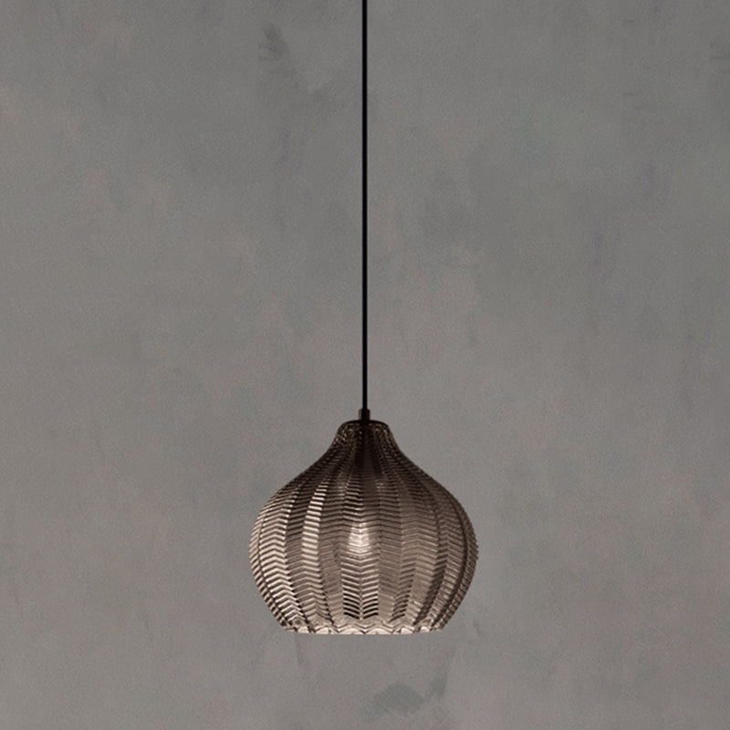 Wavy Glass Shaded Pendant Lamp