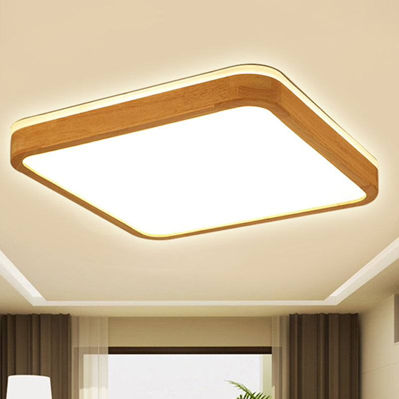Wood Flush Mount Lamp