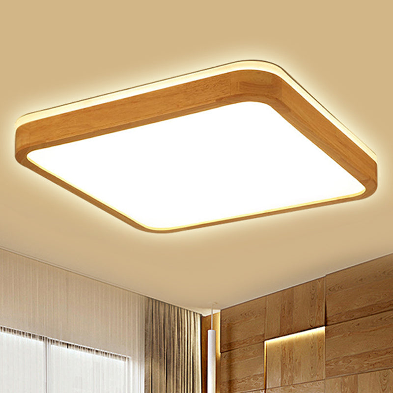 Wood Flush Mount Lamp