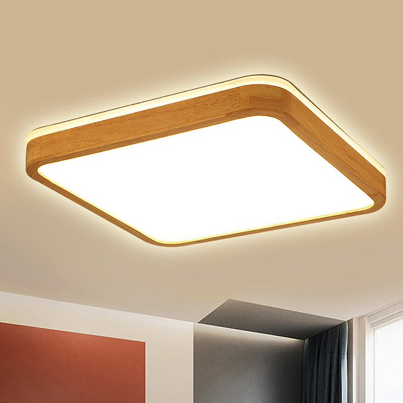 Wood Flush Mount Lamp