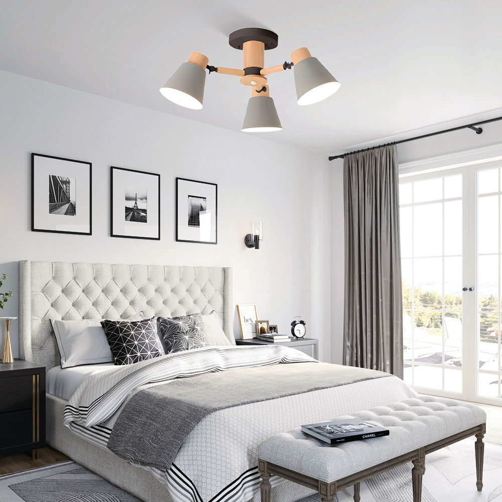 Wooden Flush Mount Ceiling Light