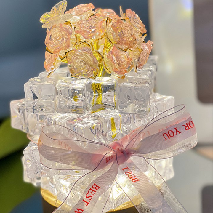 Crystal Flower Bouquet Lamp