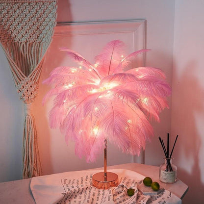 Variant image for Feather Palm Tree Lamp | Decorative Branch Lamp | Ambient Tree Light | Twig Tree with Lights | Lighted Xmas Trees | Prelit Tree – Emeglin-2