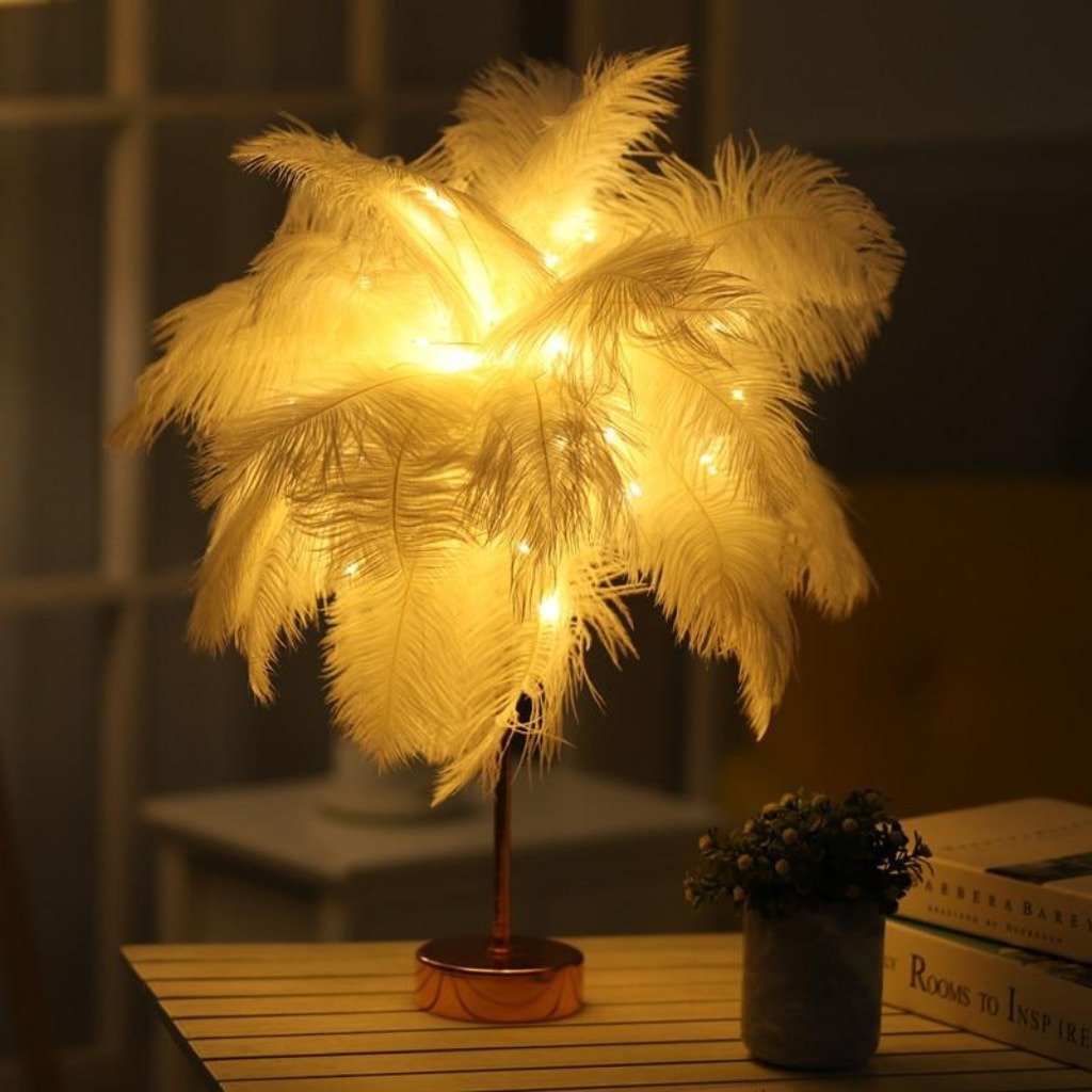 Feather Palm Tree Lamp