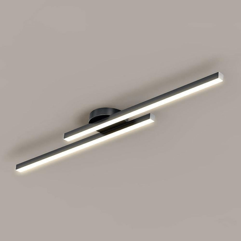 Modern Aluminium Long Strip Semi Flush Mount LED Ceiling Light