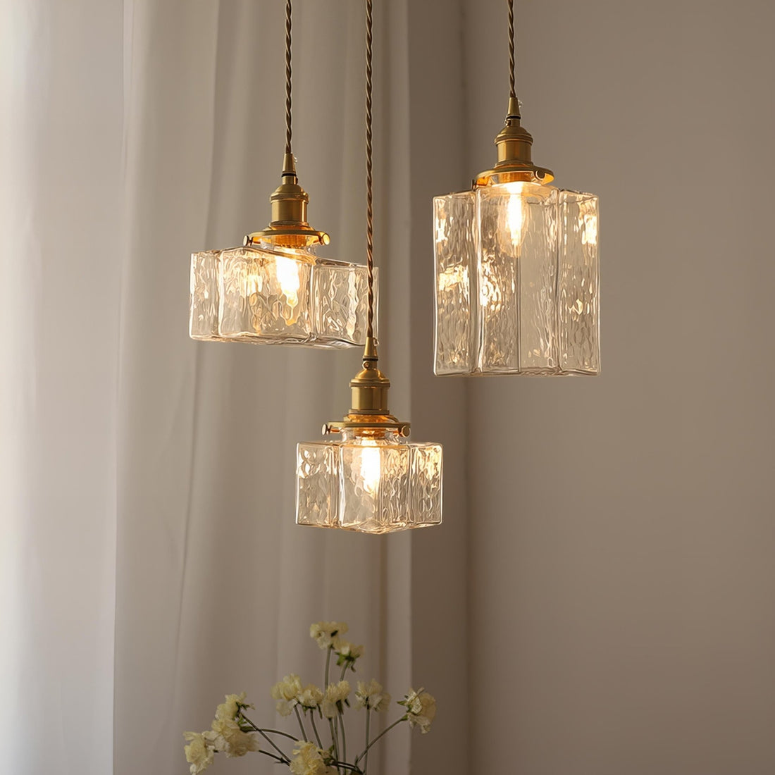 Fatima Modern Retro Hanging Glass Lamp