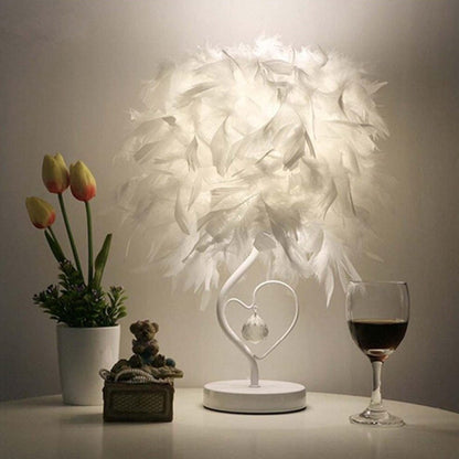 Feather Crystal Tree Lamp