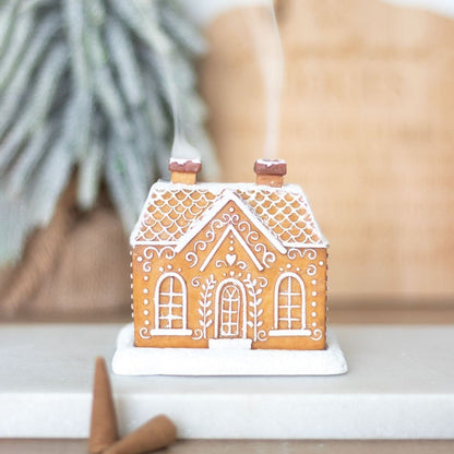 Variant image for Snowy Log Cabin Incense Burner | Backflow Incense Burner | Incense Waterfall | Ceramic Incense Holder | Aroma Diffuser Lamp | Spiritual Incense Waterfall – Emeglin-4