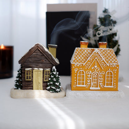 Variant image for Snowy Log Cabin Incense Burner | Backflow Incense Burner | Incense Waterfall | Ceramic Incense Holder | Aroma Diffuser Lamp | Spiritual Incense Waterfall – Emeglin-7