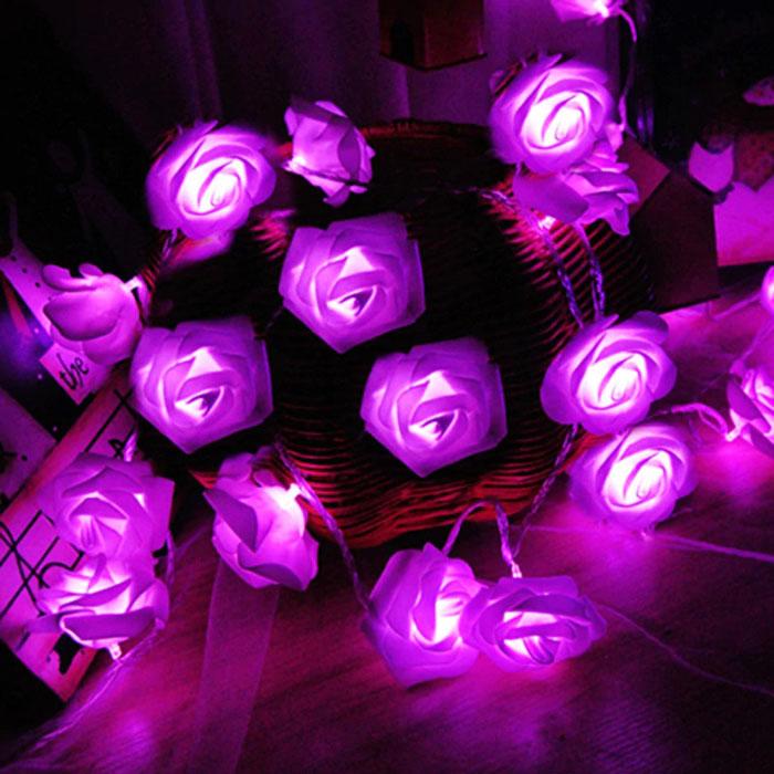 Variant image for Delightful Rose Blossom Strings | Lighted Rose | Romantic Bedroom Light | Rose Fairy Lights | Flower Night Light | Valentine’s Day Decor – Emeglin-5