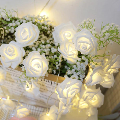 Variant image for Delightful Rose Blossom Strings | Lighted Rose | Romantic Bedroom Light | Rose Fairy Lights | Flower Night Light | Valentine’s Day Decor – Emeglin-2